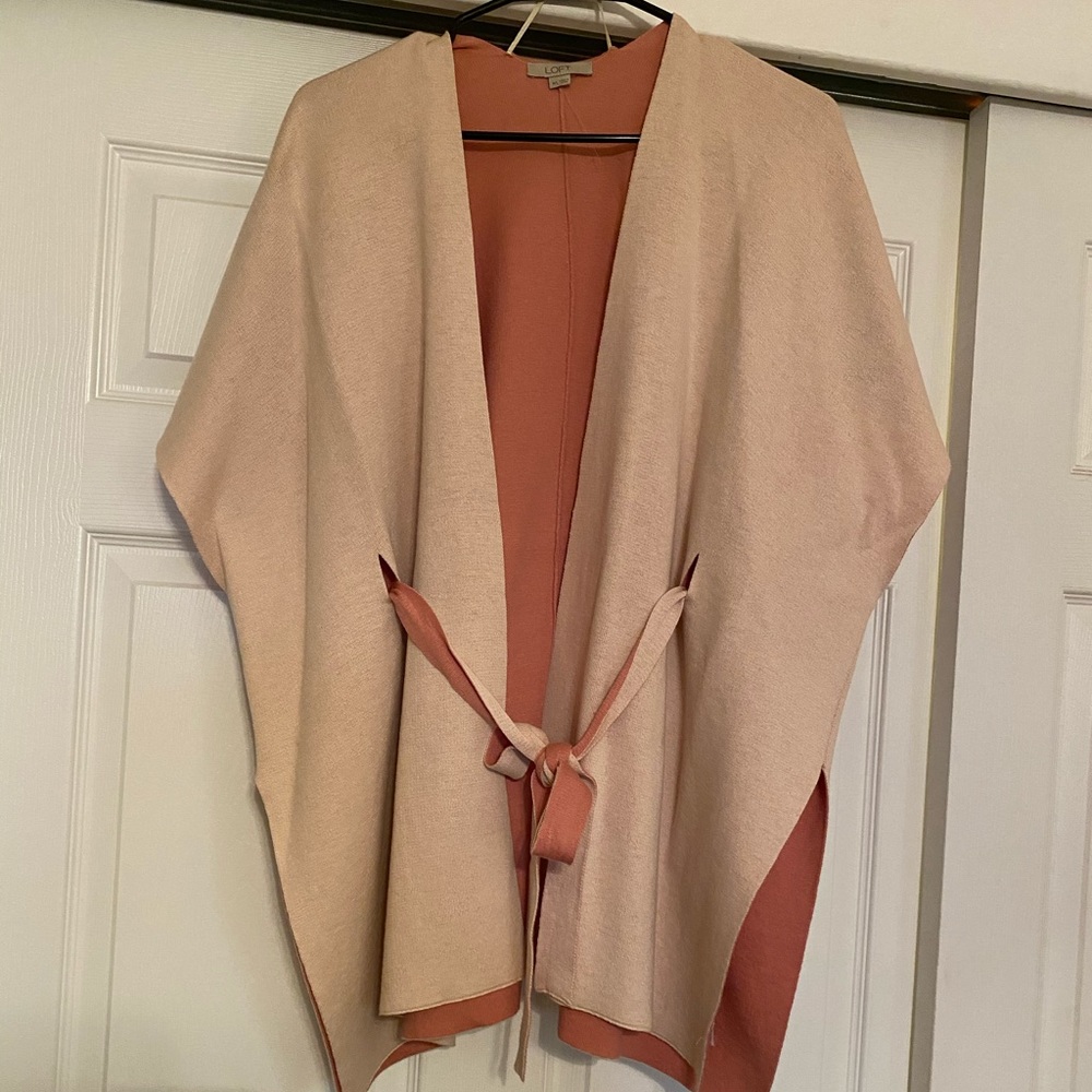 Loft blush tied sweater